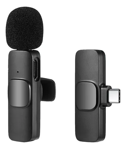 Micrófono inalámbrico con clip y receptor USB-C