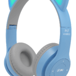 Auriculares orejas de gato bluetooth celeste