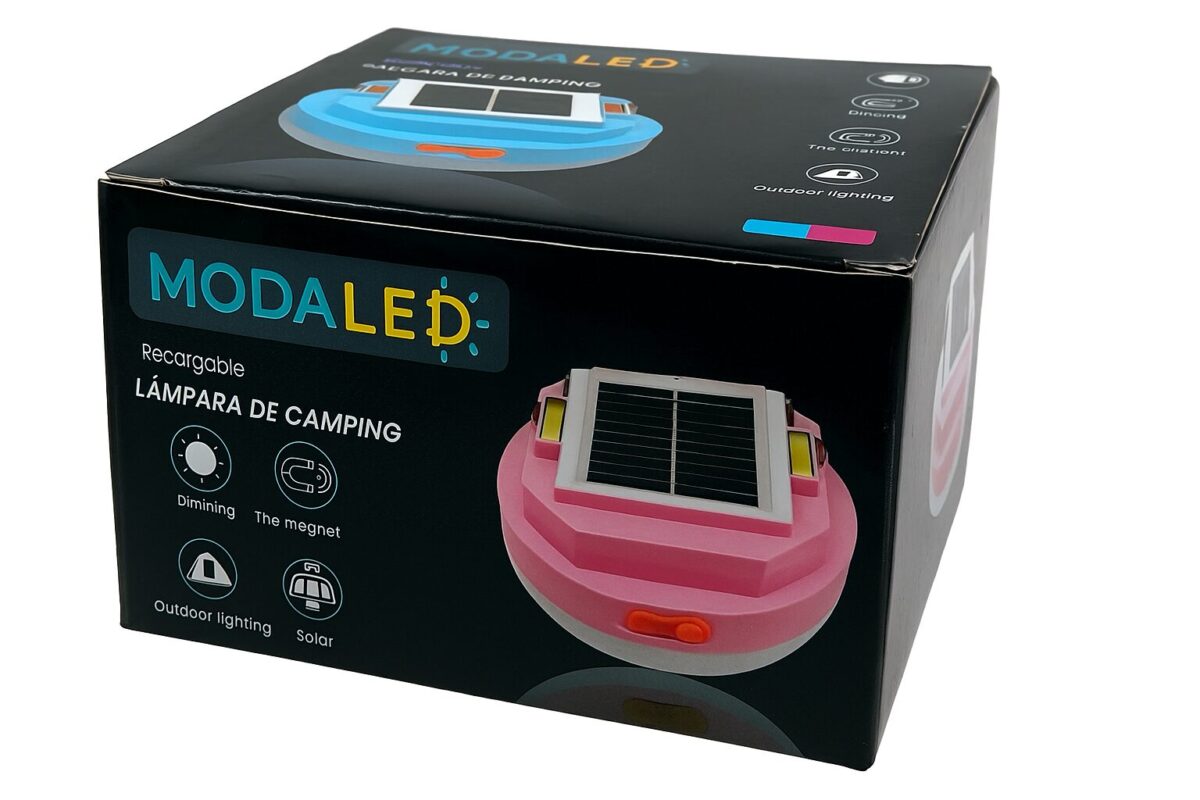 Lámpara Led Solar Recargable Rosa - Imagen 4