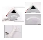 Limpiador de Vidrios Magnético blanco con rojo con soga de seguridad.