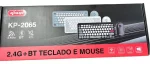 Teclado Mouse Knup KP-2065, combo USB en su caja sobre fondo blanco