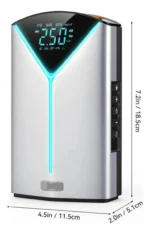 arrancador sobre fondo blanco con detalle de las dimensiones